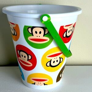 2012 Paul Frank 9.5” Logo Colorful Polka Dots Beach Bucket Sand Pail Toy